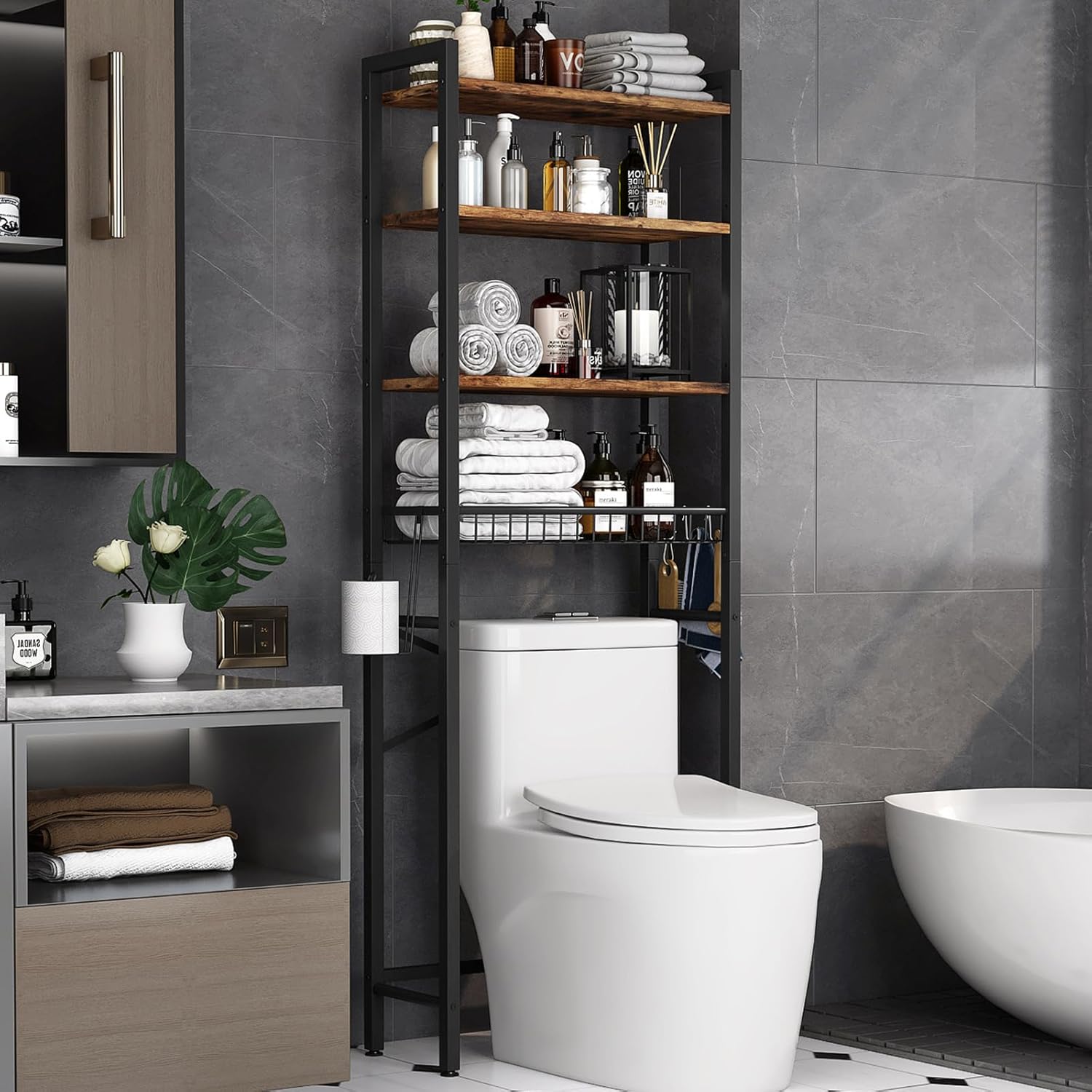 Kalrin 4-Tier Over-Toilet Bathroom Storage Rack